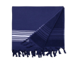 Dubbelzijdige hamam handdoek met logo kleur blauw