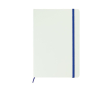 Bedrukt notitieboekje met elastieksluiting kleur blauw