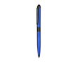 Metalen balpen met logo en touch tip kleur blauw
