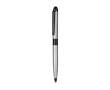 Metalen balpen met logo en touch tip kleur zilver