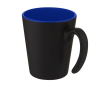 Tweekleurige bedrukte mok met origineel oor kleur blauw