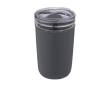 Glazen thermosbeker met logo kleur donkergrijs