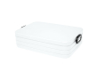 Grote plastic broodtrommel met logo kleur wit