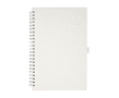 Notitieboek met logo van gerecycled karton kleur gebroken wit