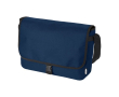 Bedrukte schoudertas van gerecycled plastic kleur marineblauw