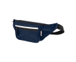 Eco heuptas met logo en twee vakken kleur marineblauw