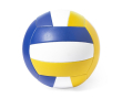 Driekleurige volleybal strandbal met logo kleur gemengd