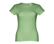 Katoenen T-shirts met logo voor vrouwen kleur smaragdgroen