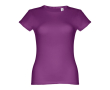 Katoenen T-shirts met logo voor vrouwen kleur paars