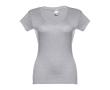 Bedrukte T-shirts met V-hals voor dames kleur gemarmerd grijs