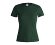 Katoenen dames T-shirt voor reclame kleur donkergroen
