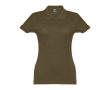 Katoenen dames poloshirt met logo, 195 g/m2 kleur miliair groen