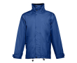 Winter regenjas met logo kleur koningsblauw