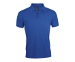 200 g/m2 polyester en katoenen poloshirt kleur koningsblauw