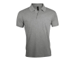 200 g/m2 polyester en katoenen poloshirt kleur gemarmerd grijs