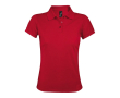 Damespolo van polyester en katoen 200 g/m2 kleur rood
