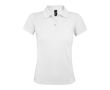 Damespolo van polyester en katoen 200 g/m2 kleur wit