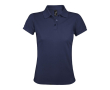 Damespolo van polyester en katoen 200 g/m2 kleur marineblauw