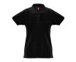 Damespolo van 100% katoen 240 g/m2 kleur zwart