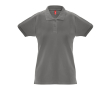 Damespolo van 100% katoen 240 g/m2 kleur donkergrijs