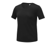 Dames T-shirt van polyester 105 g/m2 kleur zwart
