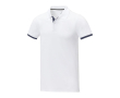 Tweekleurig katoenen poloshirt 200 g/m2 kleur wit
