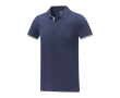 Tweekleurig katoenen poloshirt 200 g/m2 kleur marineblauw