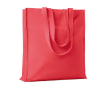 Gekleurd katoenen tasje met versteviging kleur rood