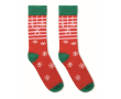 Grote maat kerstsokken met logo kleur rood