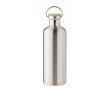 Groot formaat thermosfles gepersonaliseerd met logo kleur zilver