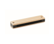 Bedrukte mondharmonica met houten afwerking kleur hout