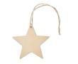 Kerstster hanger kleur hout