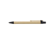 Kartonnen pen met houten clip kleur zwart