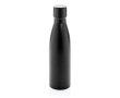 Elegante metalen Fles van gerecycled staal kleur zwart