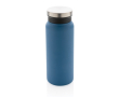 Gerecycled stalen fles met originele dop kleur blauw