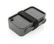 Lunchbox gemaakt van 93% gerecycled plastic kleur donkergrijs