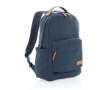 Promotionele rugzak van gerecycled canvas kleur blauw