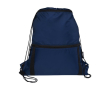 Rugzak met trekkoord en zak kleur marineblauw