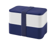 Lunchbox met twee bodems kleur blauw