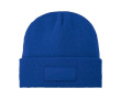 Reclamehoed met patch om te bedrukken kleur blauw