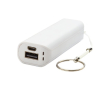 Kleurrijke 1.200mAh sleutelhanger powerbank kleur wit