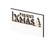 Magneet met kerstboodschap kleur naturel