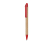 Balpen met kartonnen afwerking kleur rood