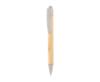 Bamboe balpen met kleurdetail kleur naturel