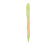 Bamboe balpen met kleurdetail kleur groen