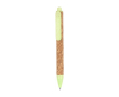 Promotionele balpen van kurk kleur groen
