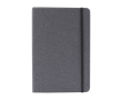 A5 hardcover notitieboekje met gerecycled leer kleur zwart