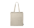 Fairtrade katoenen tas met kruisje kleur naturel