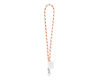 Lanyard met gestreept design en levertijd van 5-7 dagen kleur oranje