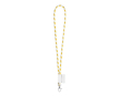Lanyard met gestreept design en levertijd van 5-7 dagen kleur geel